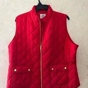 Vibrant Red Quilted Vest